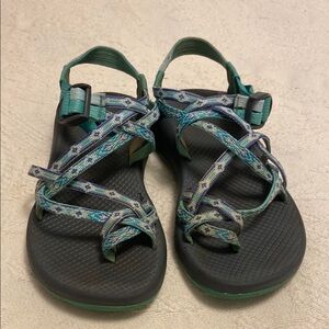 Chacos Teal and Blue Strappy Sandals